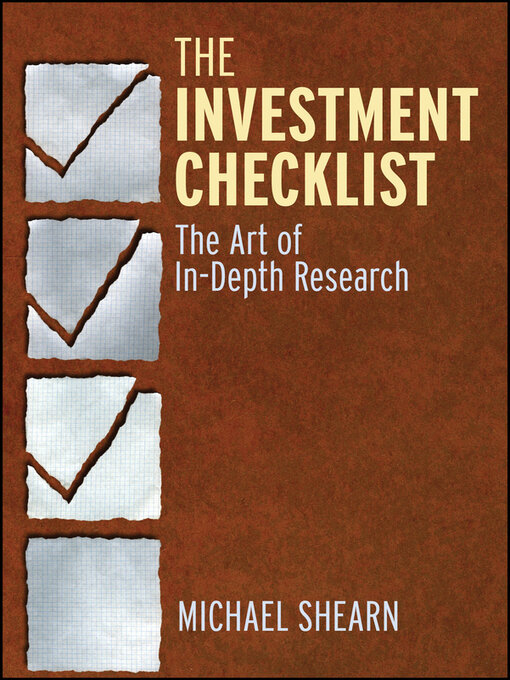Title details for The Investment Checklist by Michael Shearn - Available
